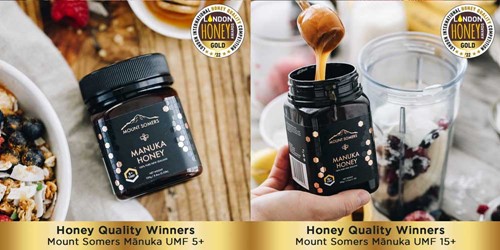Mount Somers gold medal quality winners London Honey Awards